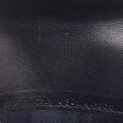 Dior Navy Blue Oblique Canvas and Leather Vertical Passport Holder