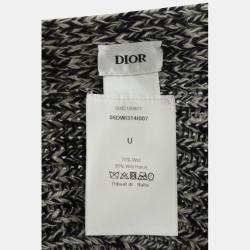 Dior Navy Blue & White Wool Stole