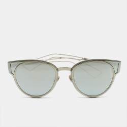 Dior Silver Tone/Black Mirrored 010DC DiorSculpt Cat-Eye Sunglasses