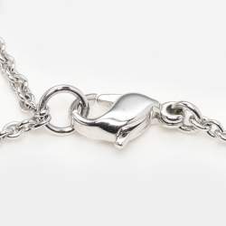 Dior Butterfly Crystals Silver Tone Metal Bracelet