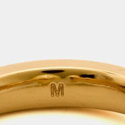 Dior Tribales Faux Pearl Gold Tone Ring Size 51