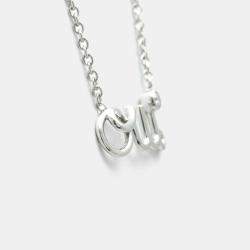 Christian Dior 18K White Gold Diamond Dioramour Pendant Necklace