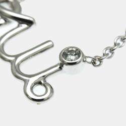 Christian Dior 18K White Gold Diamond Dioramour Pendant Necklace