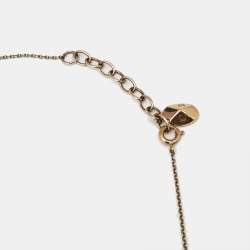 Dior Cannage Faux Pearl Crystals Gold Tone Long Necklace