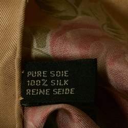 Christian Dior Beige Bow Print Silk Scarf