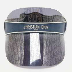Pre Owned Christian Dior Navy Blue Oblique Dior DiorClub V1U Visor