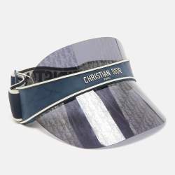 Pre Owned Christian Dior Navy Blue Oblique Dior DiorClub V1U Visor