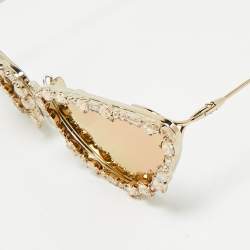 Pre Owned Dior Gold MissDior B1U Crystals Cat Eye Sunglasses
