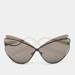 Dior Black/White Audacieuse1 Butterfly Sunglasses