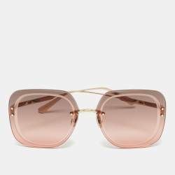Pre Owned Dior Peach Gradient Ultradior SU Oversized Sunglasses