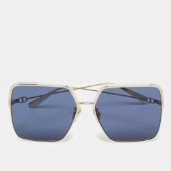 Dior Blue/Gold Tone Everdior SU1 Oversized Sunglasses