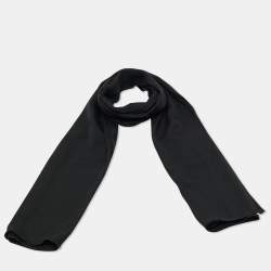Dior Black Oblique Jacquard Silk Scarf