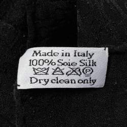 Dior Black Oblique Jacquard Silk Scarf