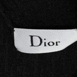 Dior Black Oblique Jacquard Silk Scarf