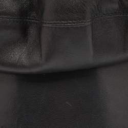 Dior Black Lambskin Leather Beret Hat Size 58