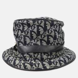 Dior Black Gray Canvas Trotter Hat 