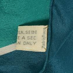 Christian Dior Vintage Blue Printed Silk Scarf 