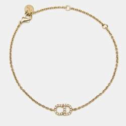 Dior Clair D Lune  Crystal Gold Tone Bracelet