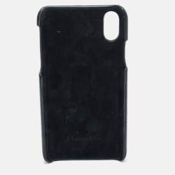 Pre Owned Dior Blue Oblique Canvas and Leather iPhone X Case