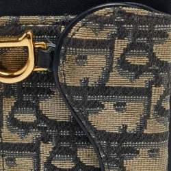 Pre Owned Dior Blue Oblique Canvas and Leather iPhone X Case