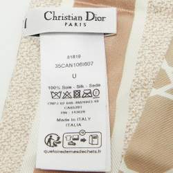 Pre Owned Christian Dior Beige Cannage Micha Bandeau