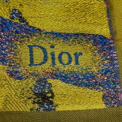 Pre Owned Christian Dior Chris Martin Limited Edition Multicolor Lurex Silk Scarf