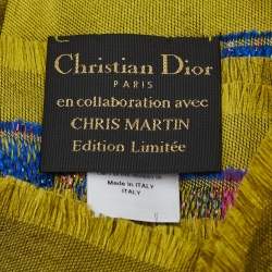 Pre Owned Christian Dior Chris Martin Limited Edition Multicolor Lurex Silk Scarf