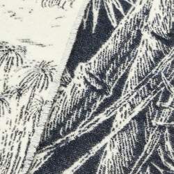 Pre Owned Dior Ivory Zodiac Toile de Jouy Wool Blanket/Shawl