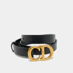 Dior Black Leather CD Logo Buckle Belt 70CM Dior | TLC