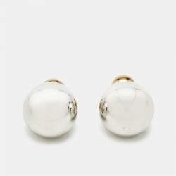 Pre Owned Dior Tribales Two Tone Metal Earrings