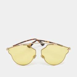 Pre Owned Dior Yellow 00HO SoRealPop Aviator Sunglasses