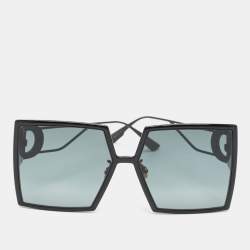 Pre Owned Dior Black 8071 30 Montaigne Oversized Sunglasses