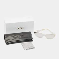 Pre Owned Dior White/Grey Mirrored DiorClub M3U Shield Sunglasses