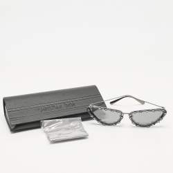 Pre Owned Dior Grey MissDior B1U Crystals Cat Eye Sunglasses