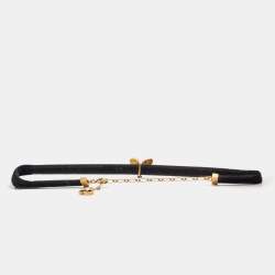 Pre Owned Dior Butterfly Crystals Enamel Gold Tone Velvet Necklace