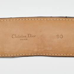 مملوكة مسبقًا حزام ديور جلد بني كاناج بإبزيم 90 سم