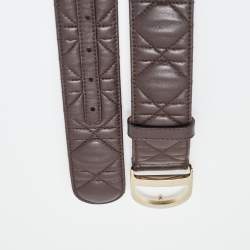 مملوكة مسبقًا حزام ديور جلد بني كاناج بإبزيم 90 سم