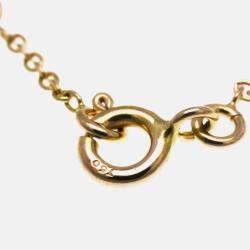 Pre Owned Christian Dior Rose Des Vents 18K Pink Gold Carnelian Charm Bracelet