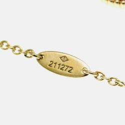 Pre Owned Christian Dior Rose Des Vents Heart 18K Yellow Gold Carnelian Pendant Necklace