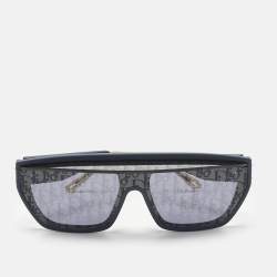 Pre Owned Dior Navy Blue Oblique DiorClub 31B8 Shield Sunglasses