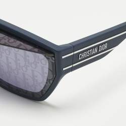 Pre Owned Dior Navy Blue Oblique DiorClub 31B8 Shield Sunglasses