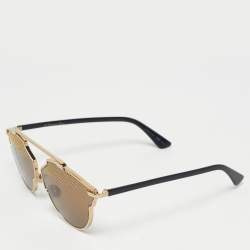 Pre Owned Dior Gold/Black RHL5V So Real Studded Aviator Sunglasses