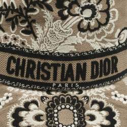 Pre Owned Dior Beige Embroidered Canvas D-bobby Bucket Hat Size 59