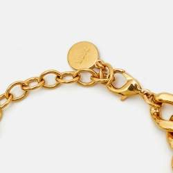 Pre Owned Dior 30 Montaigne Gold Tone Metal Bracelet