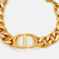 Pre Owned Dior 30 Montaigne Gold Tone Metal Bracelet