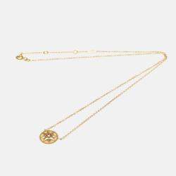 مملوكة مسبقًا Christian Dior Rose Des Vents 18K Pink Gold Diamond Opal Pendant Necklace