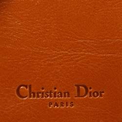 Pre Owned Dior Blue Embroidered Denim Saddle Key Pouch