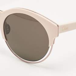 Pre Owned Dior Light Pink/Brown J6EL3 Sideral1 Round Sunglasses