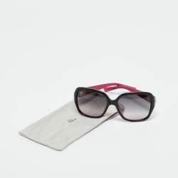 Pre Owned Dior Black/Pink Gradient WOQA Diorissimo Square Sunglasses