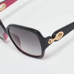 Pre Owned Dior Black/Pink Gradient WOQA Diorissimo Square Sunglasses